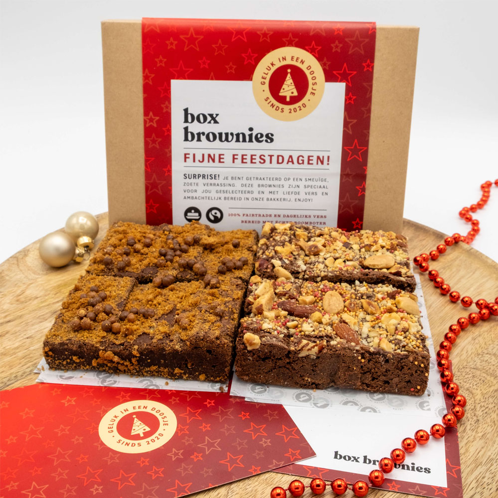 Kerst brownie box groot