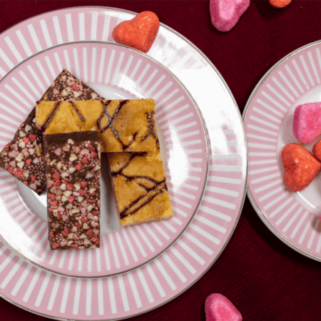 Box Brownies Valentijn brownies sfeerbeeld bovenaf