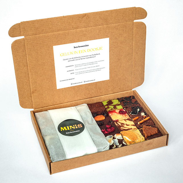 Box Brownies Mini’s probeer 12 verschillende smaken brownies!