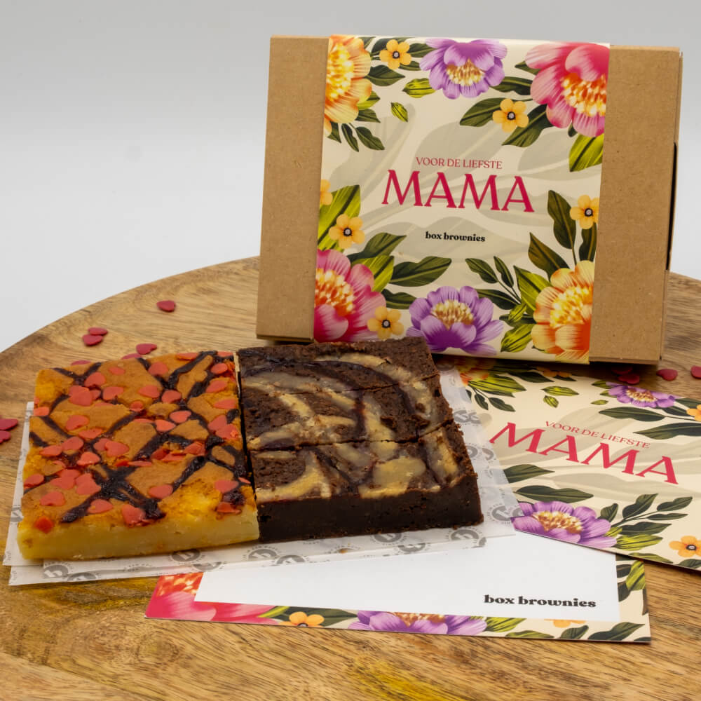 moederdag box brownies 6 brownies blondies