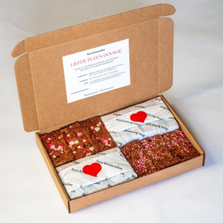 Valentijnsbox brownies