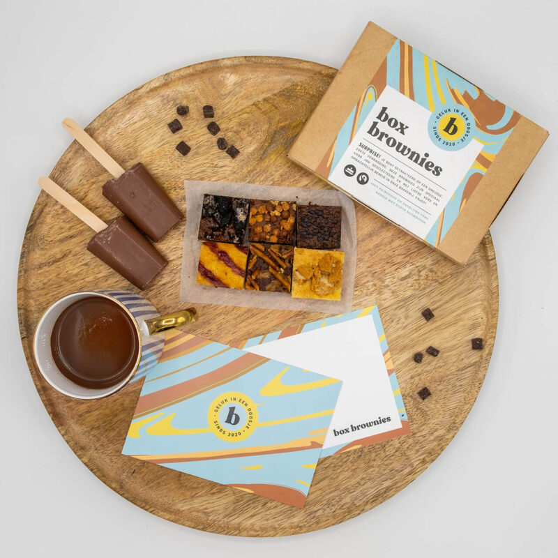 Box brownies met chocolademelk