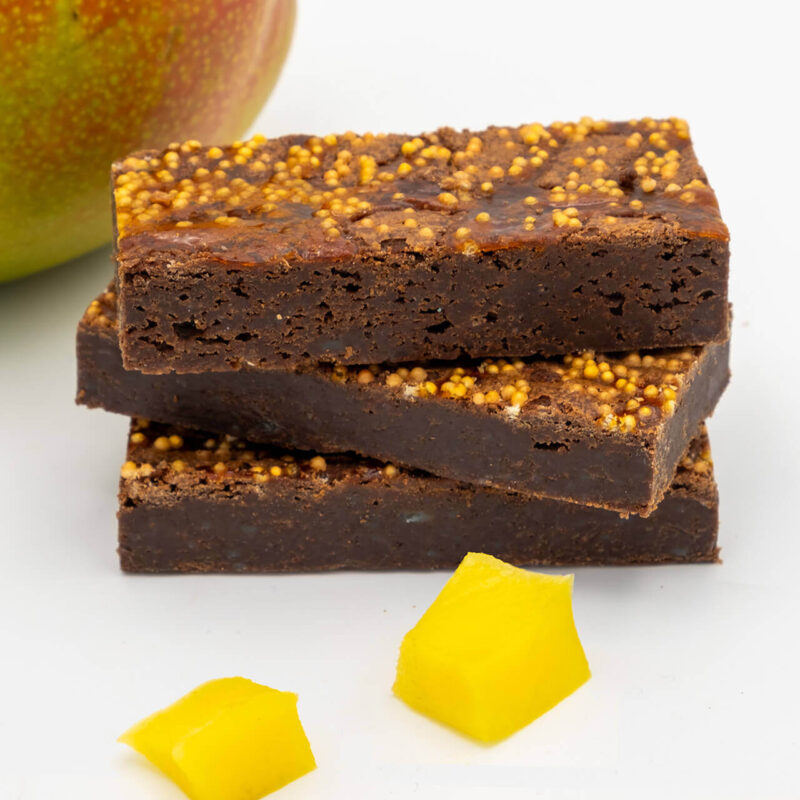 mango passievrucht brownie