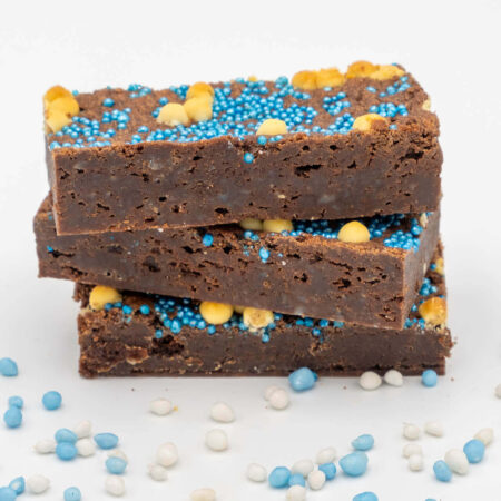 baby blauw brownie geboorte jongen