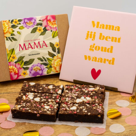 Moederdag brownie box met tegeltje