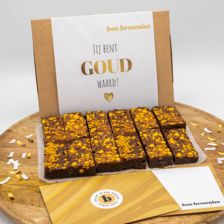 Jij bent goud waard Box Brownies 12 stuks