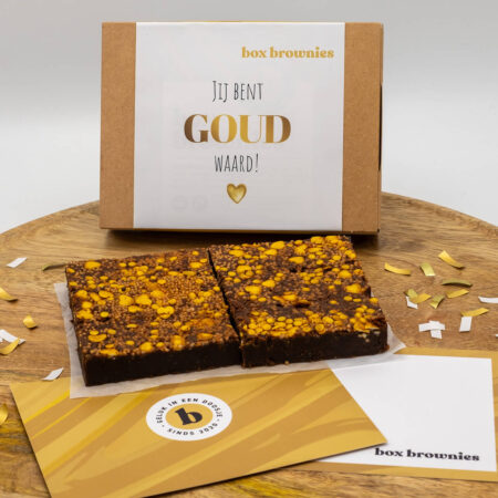 Jij bent goud waard box brownies 6 brownies
