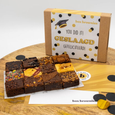 Box Brownies geslaagd cadeau eindexamen