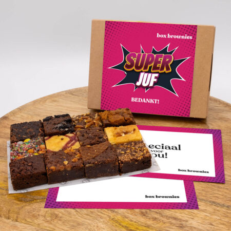 box brownies super juf cadeau