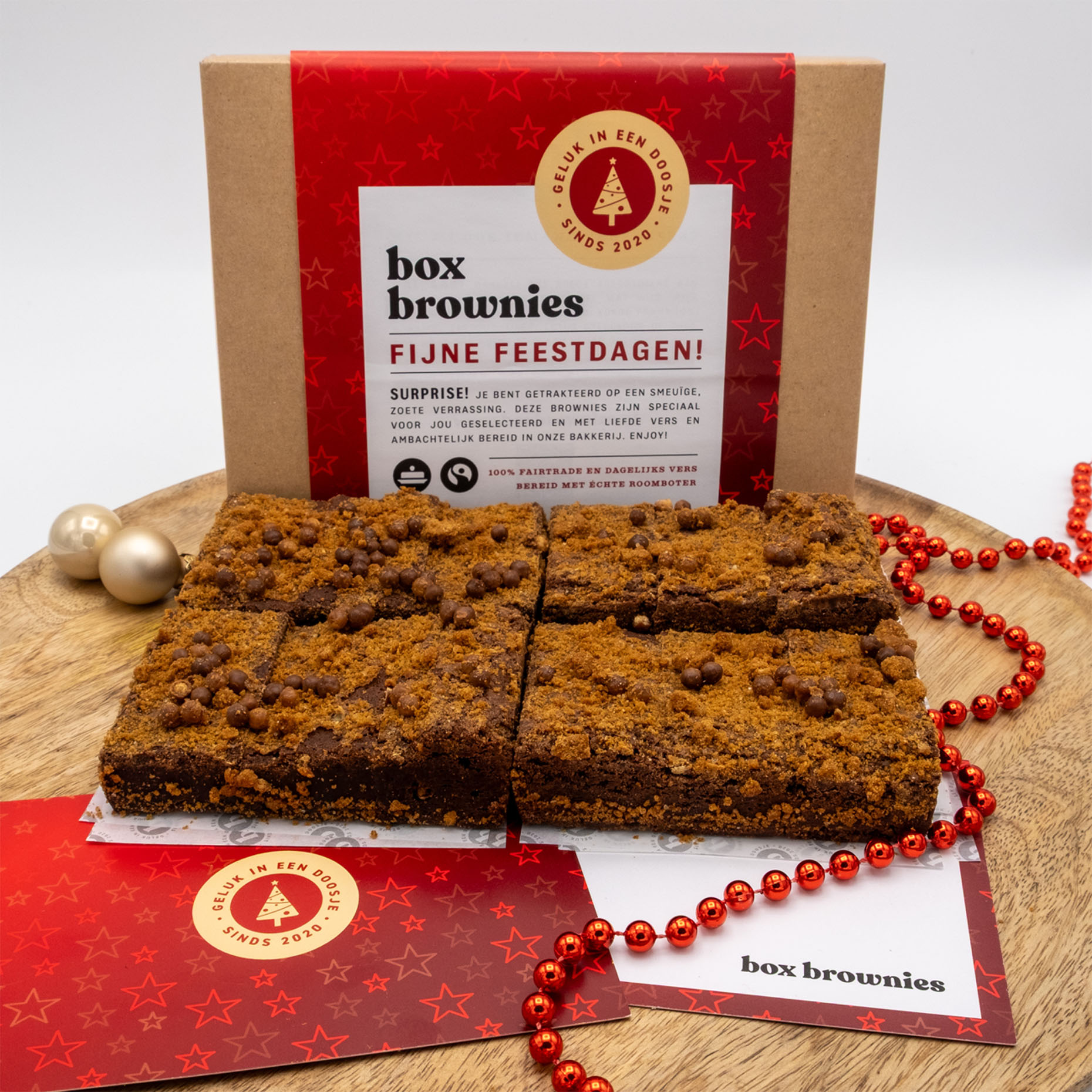 tiramisu brownie 12 stuks kerst cadeau