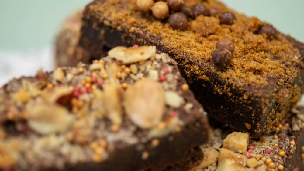 nieuwjaarscadeau feestelijke brownies