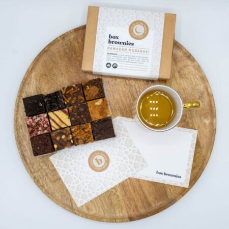 ramadan mubarak brownies bovenaanzicht