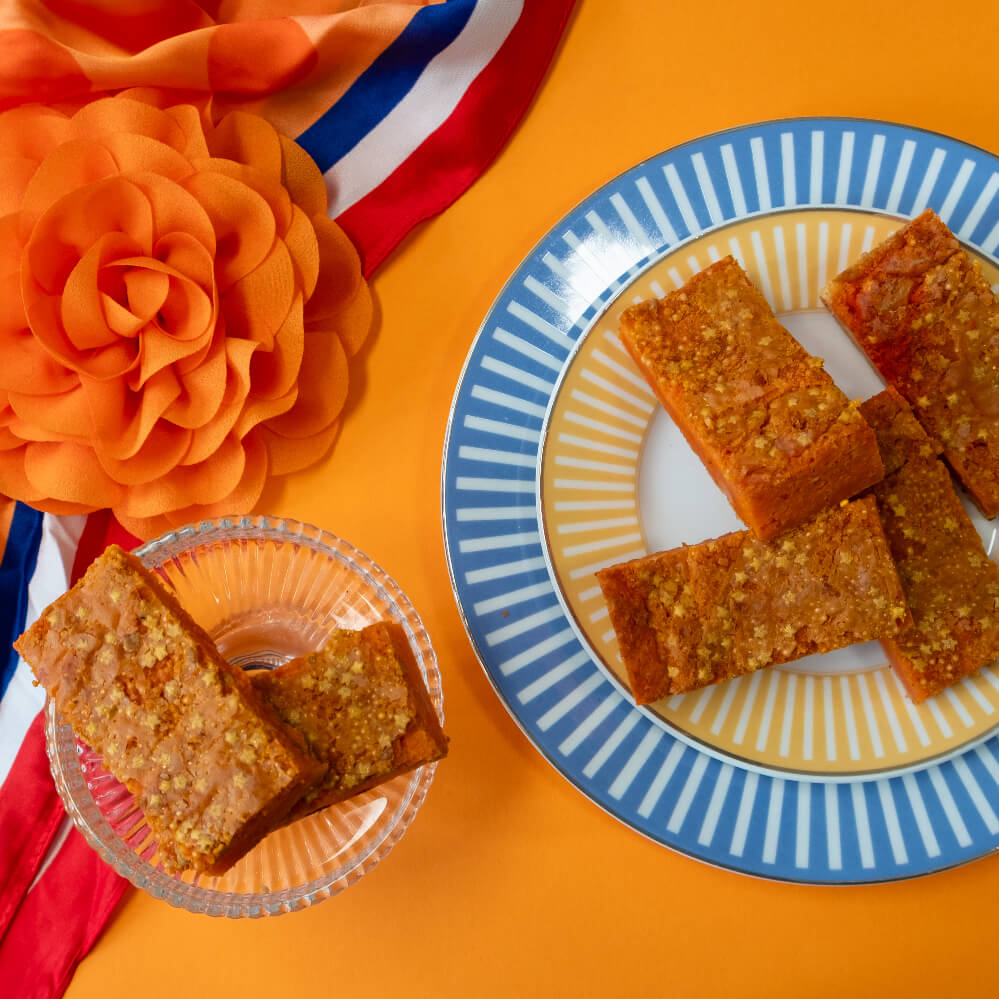 koningsdag oranje blondies box brownies