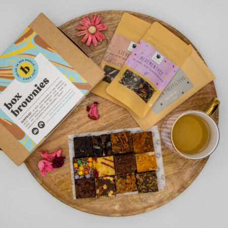 deluxe losse thee box brownies bovenaanzicht