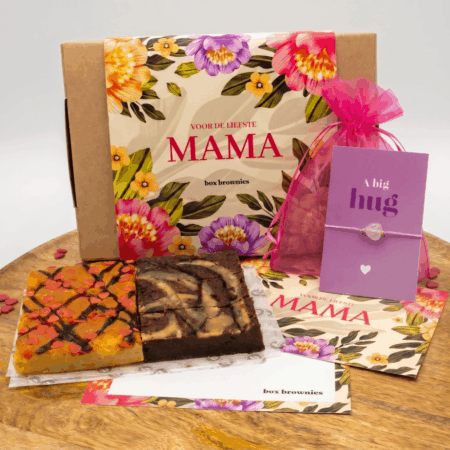 moederdag brownie box hartjes armband box brownies
